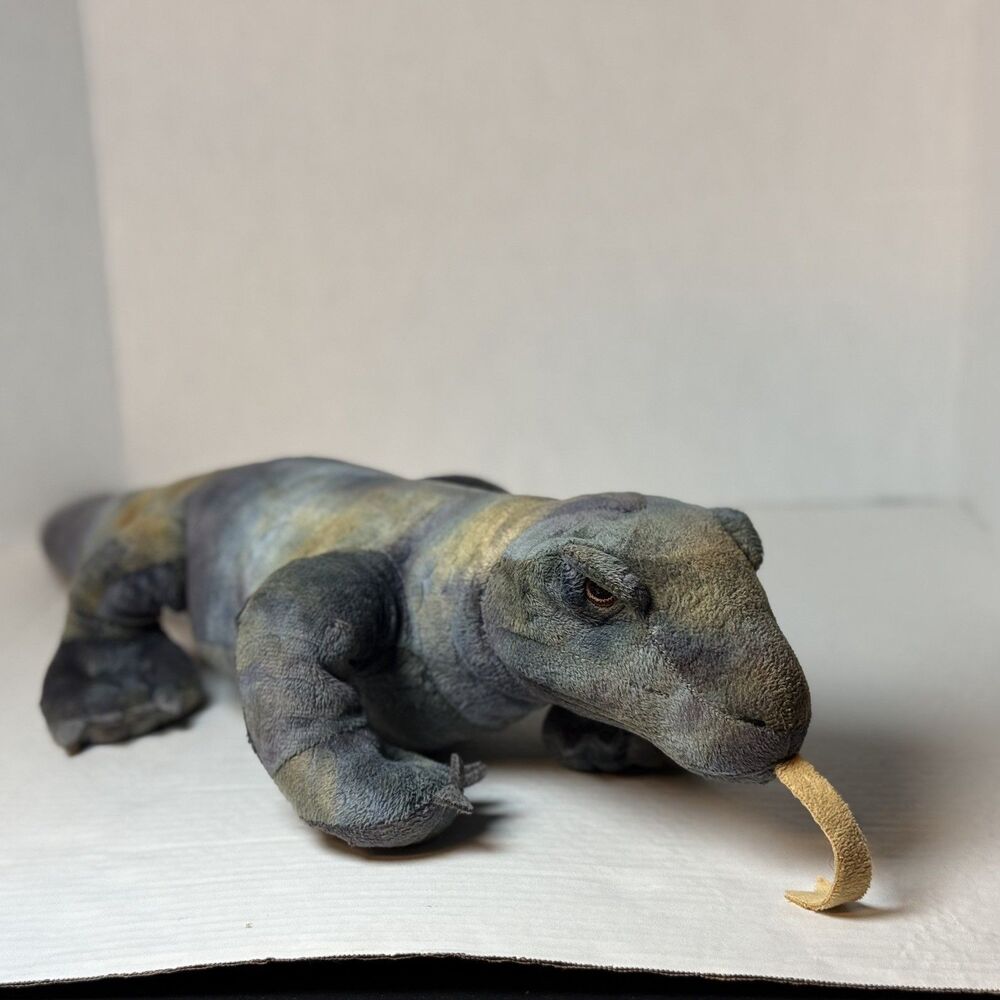 Wild Republic Komodo Dragon Lizard Reptile 24" Plush Stuffed Animal blue gray